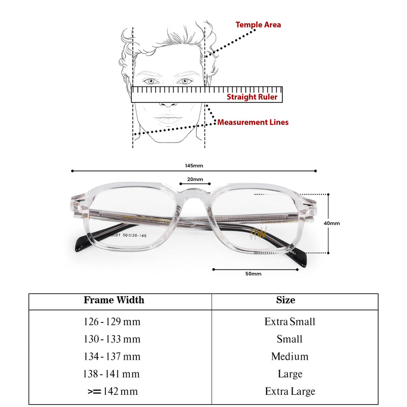 HW hexagon transparent optical - Male