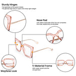 HW peach oversized womens optical