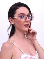 HW peach oversized womens optical
