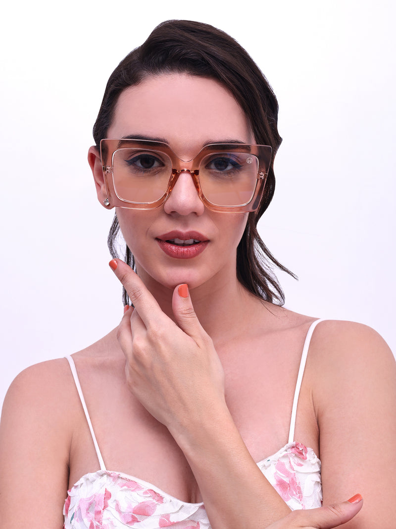 HW peach oversized womens optical