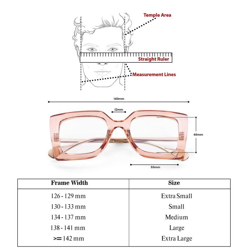 HW peach oversized womens optical