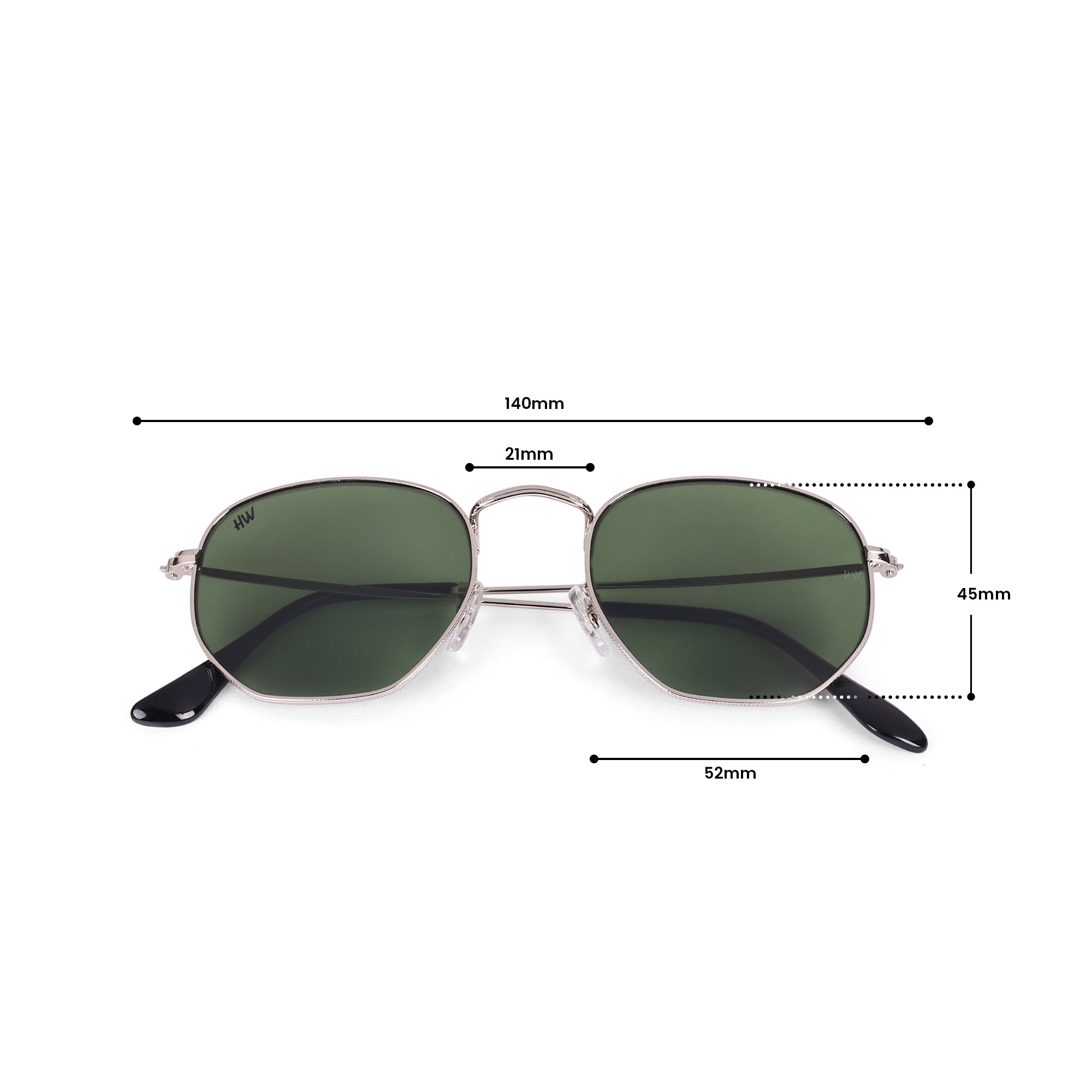 Men Hexagon UV Protected Sunglasses Grey