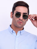 Men Hexagon UV Protected Sunglasses Grey