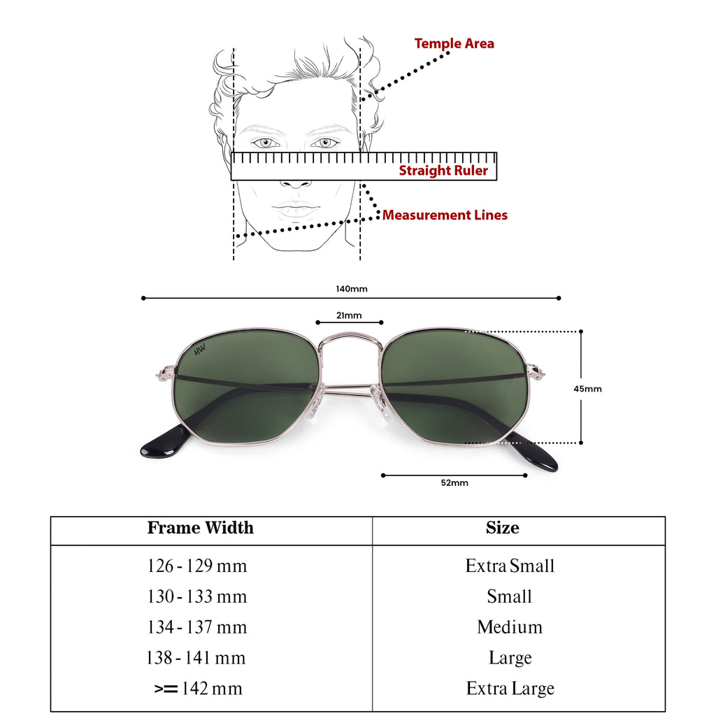 Men Hexagon UV Protected Sunglasses Grey