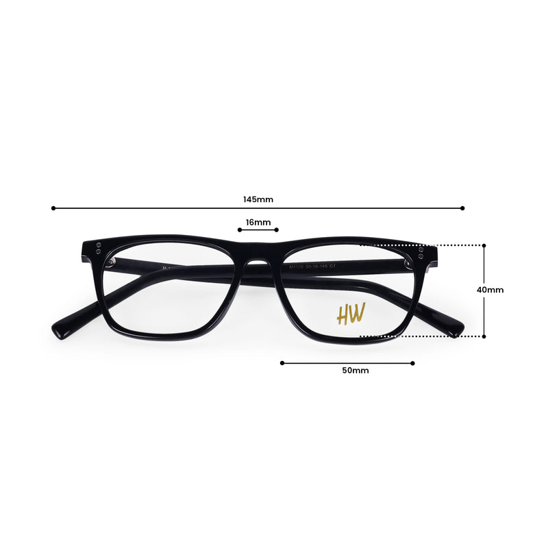 HW black wayfarer unisex optical - Female