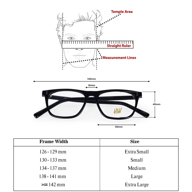 HW black wayfarer unisex optical - Female