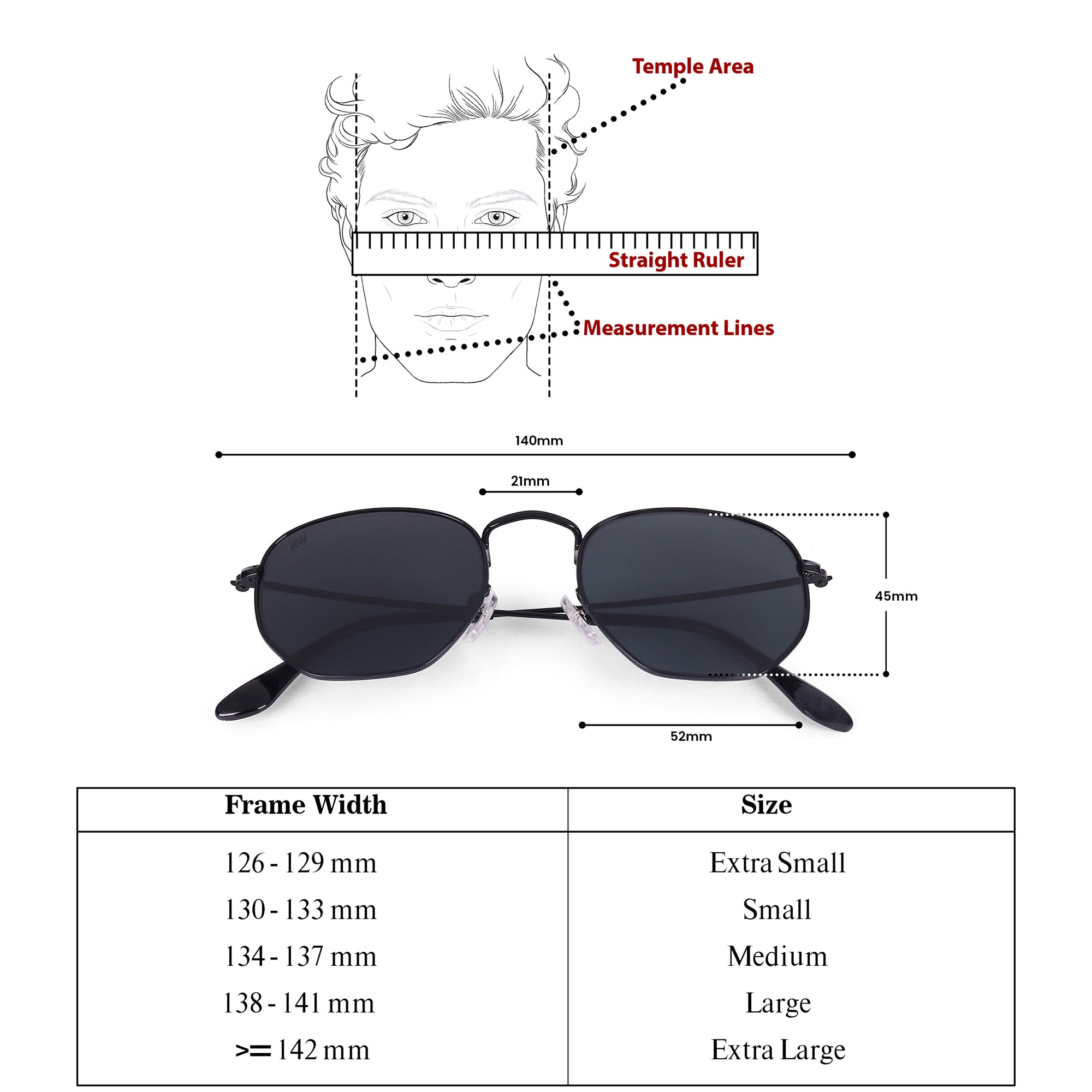 Men Hexagon UV Protected Sunglasses Black