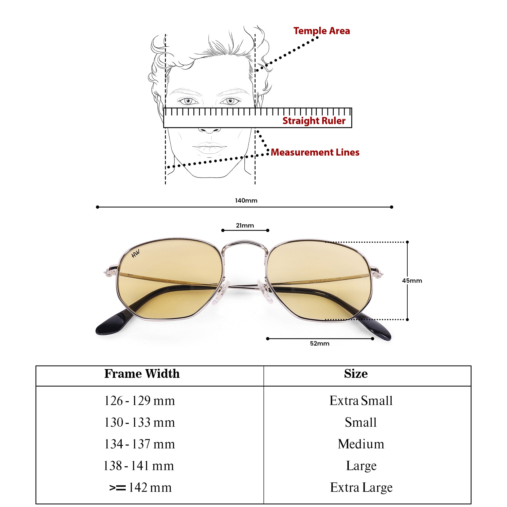 Men Hexagon UV Protected Sunglasses Light Brown