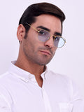 Men Hexagon UV Protected Sunglasses Light Grey