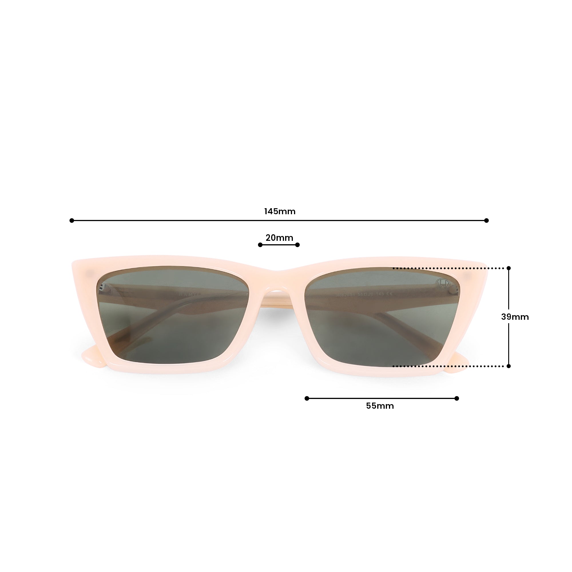 Women UV Protected Cat Eye Sunglasses Black