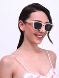 Women UV Protected Cat Eye Sunglasses Black