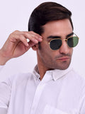 Men Hexagon UV Protected Sunglasses Gery