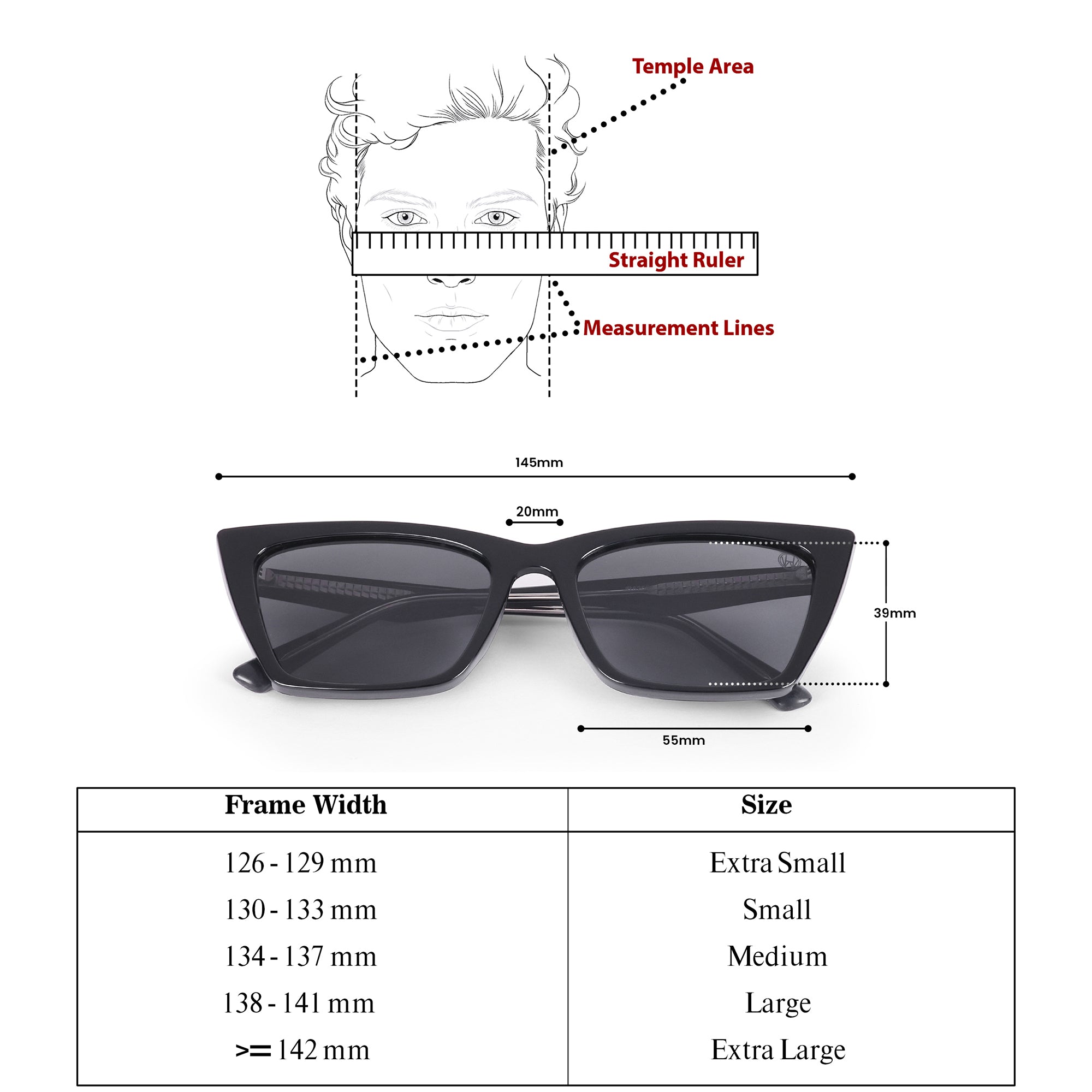 Women UV Protected Cat Eye Sunglasses Black