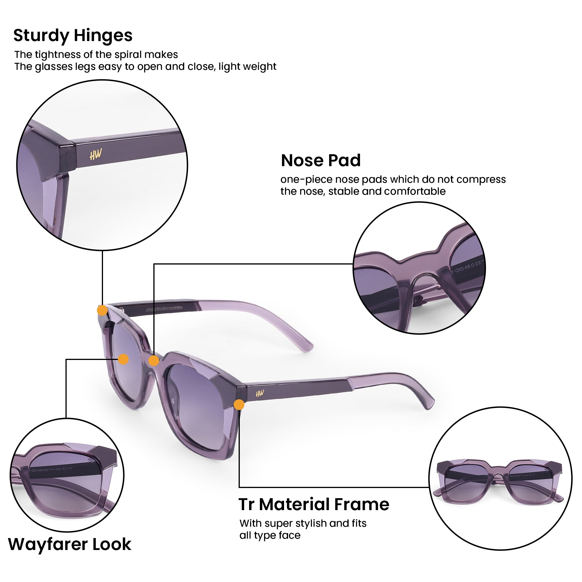 Wayfarer UV Protected Women Sunglasses Grey