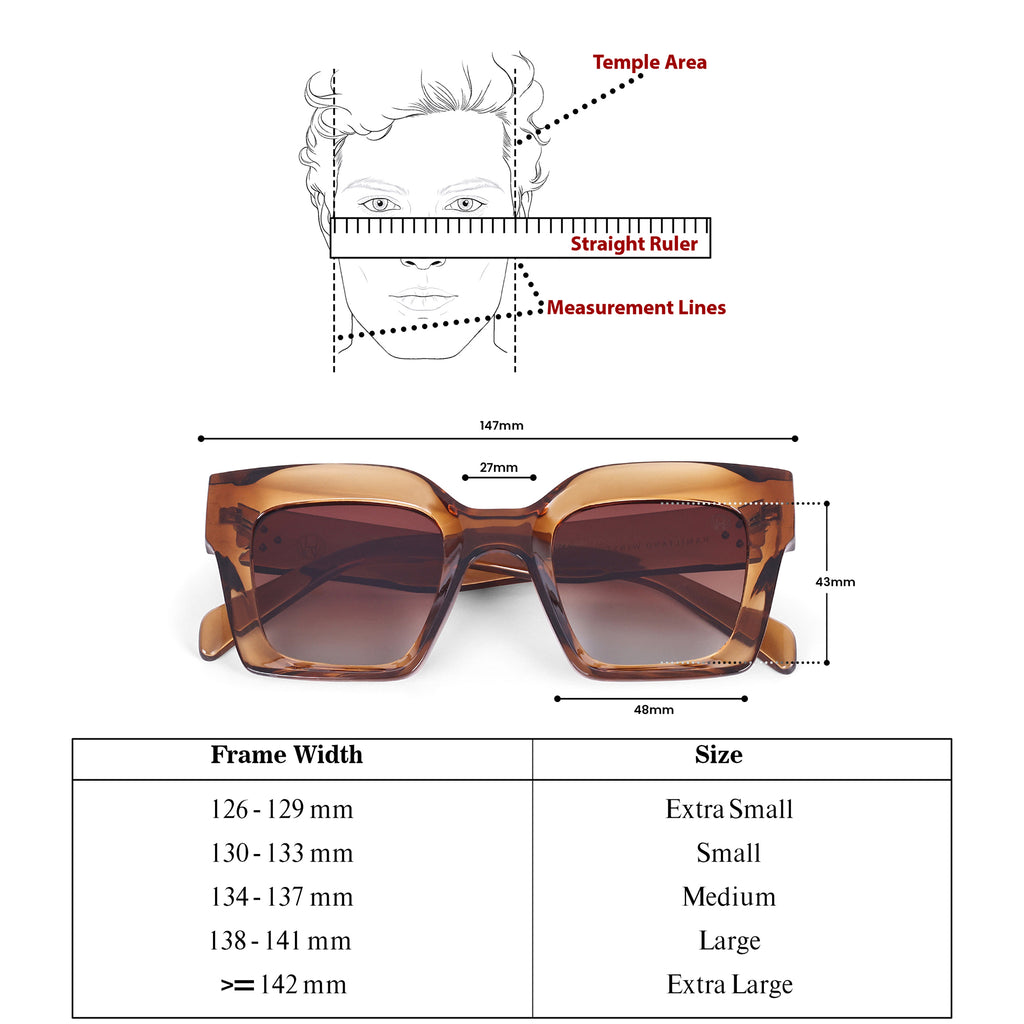 Oversize Square Women UV Protected Sunglasses Brown