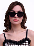 Women UV Protected Acetate Wayfarer Sunglasses Black