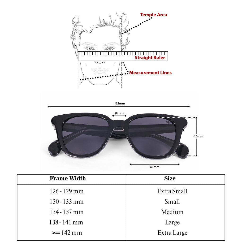 Women UV Protected Acetate Wayfarer Sunglasses Black