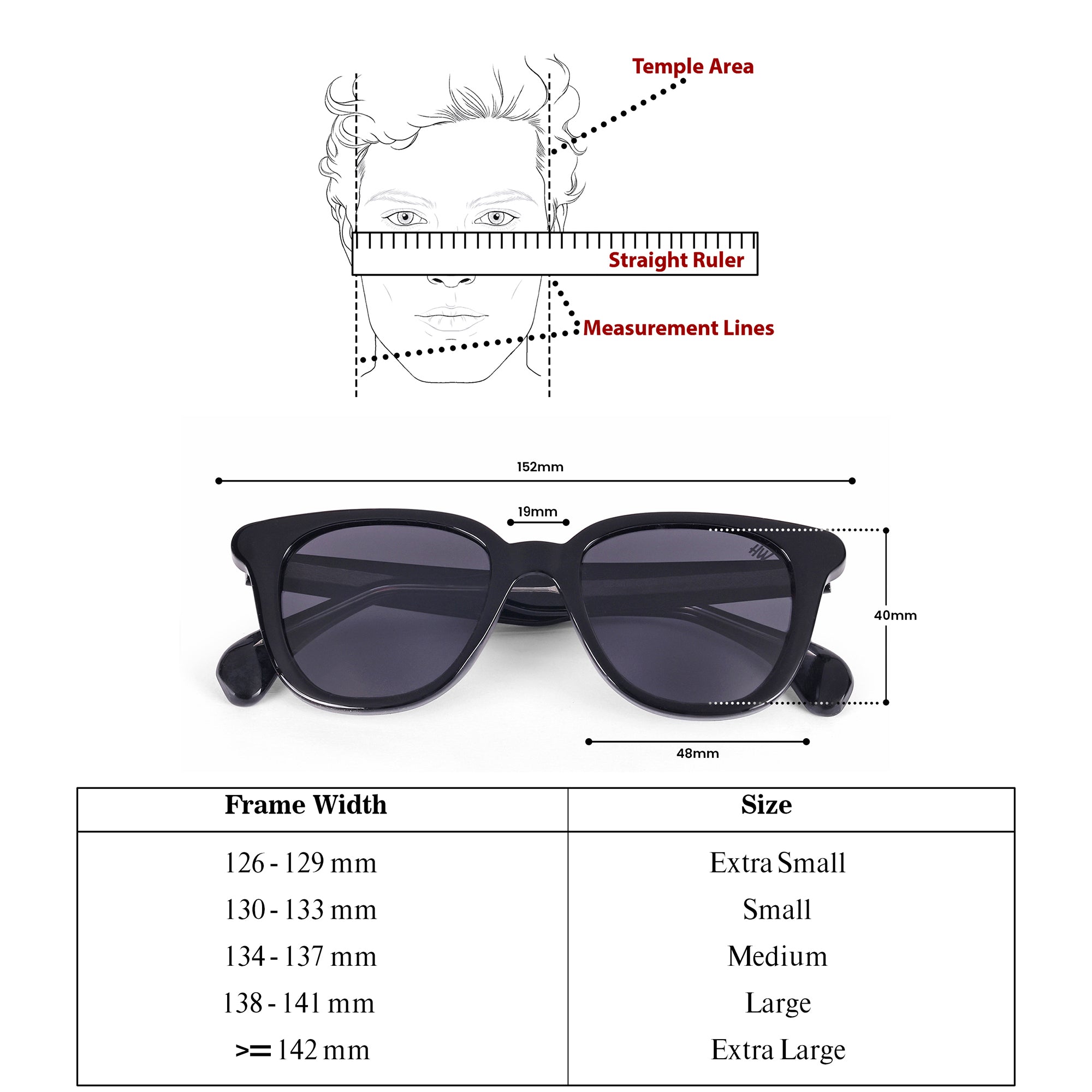 Women UV Protected Acetate Wayfarer Sunglasses Black