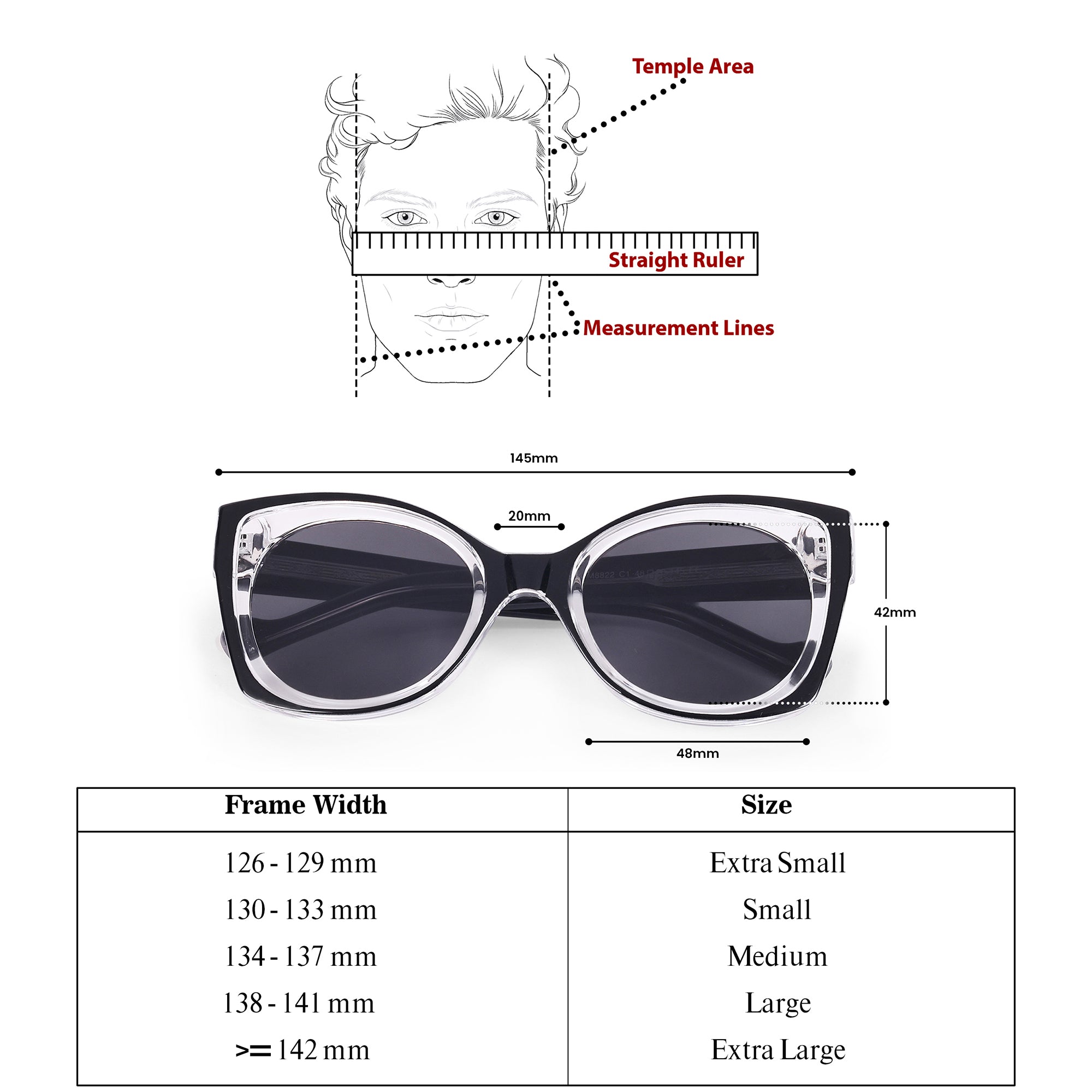 Women UV Protected Cat Eye Sunglasses Black