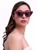 Women UV Protected Cat Eye Sunglasses Red