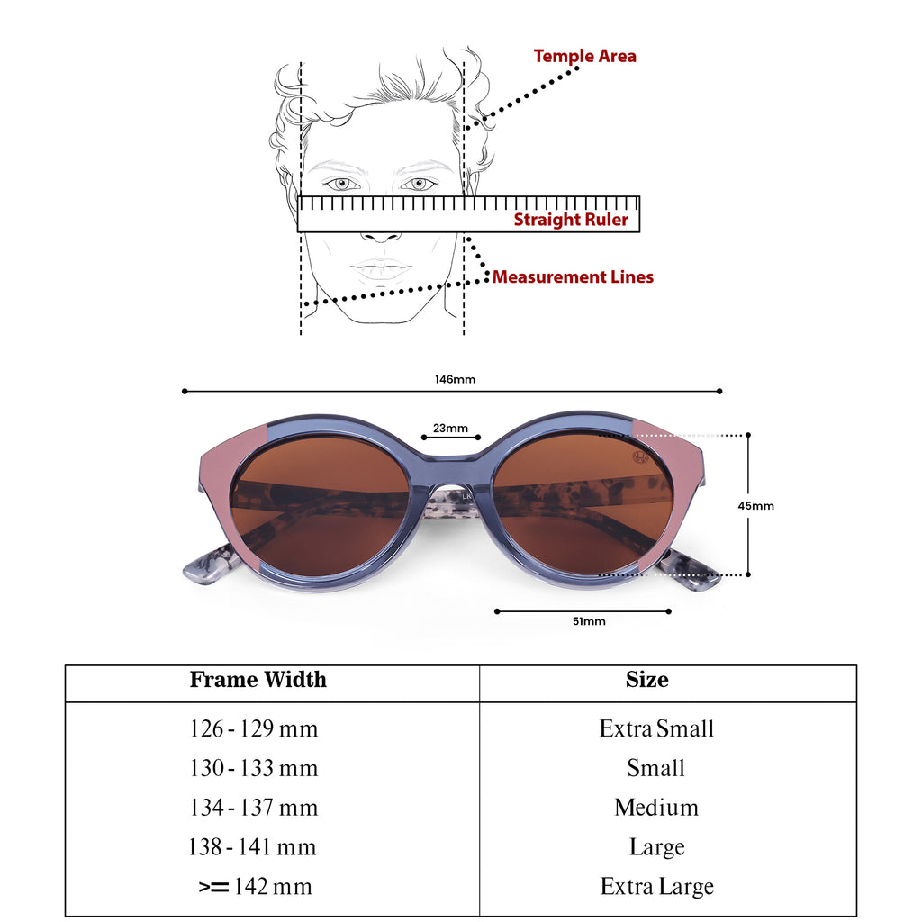 Women UV Protected Cat Eye Sunglasses Brown