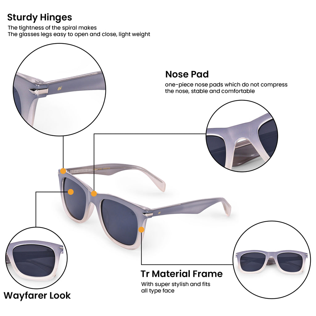 Men Wayfarer UV Protected Sunglasses Black