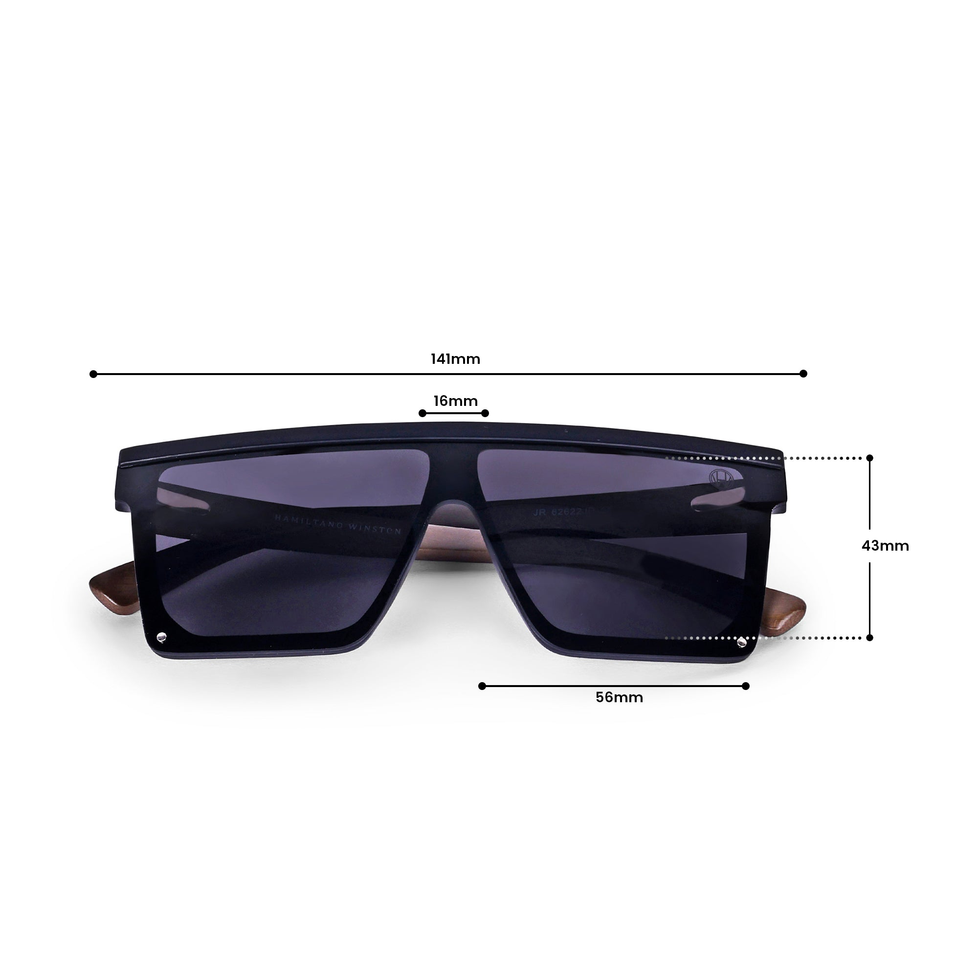 Men Rectangular UV Protected Sunglasses Black