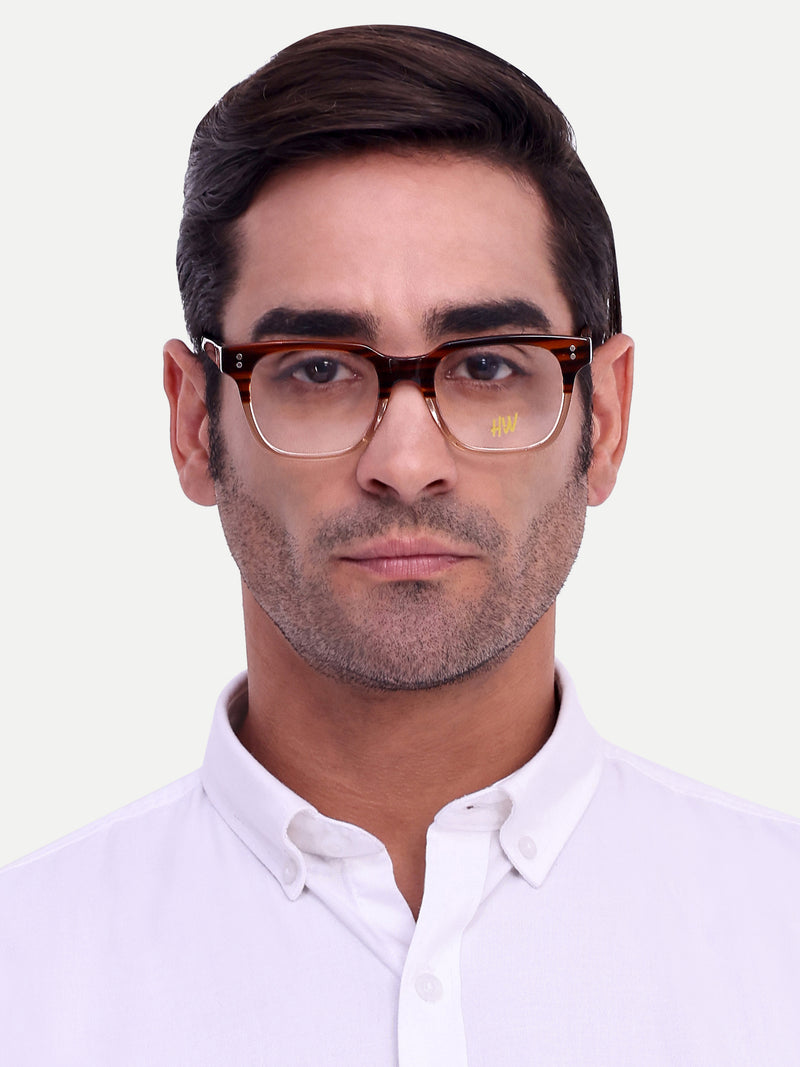 HW brown transy wayfarer optical - Male