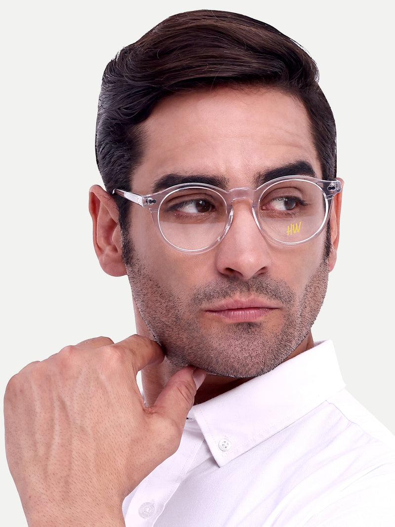 HW transparent round unisex optical - Male