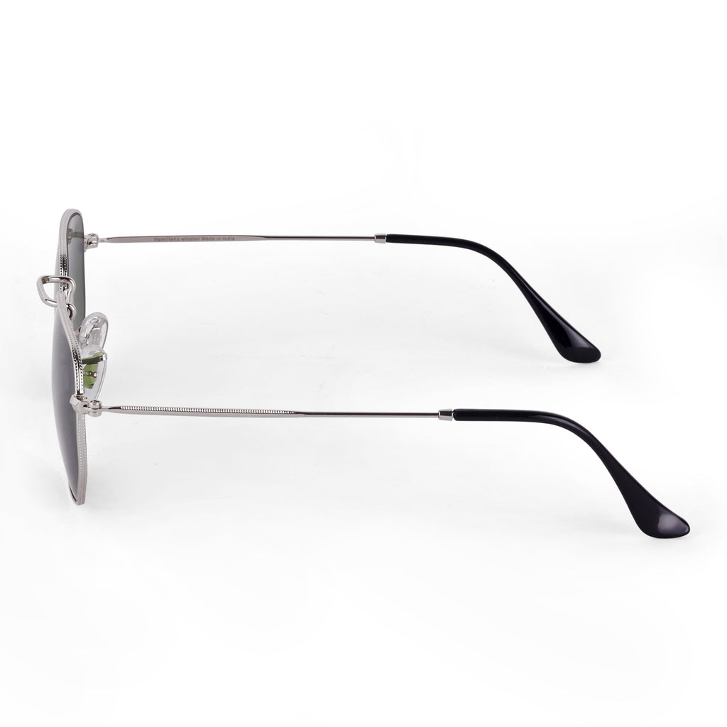 Men Hexagon UV Protected Sunglasses Grey