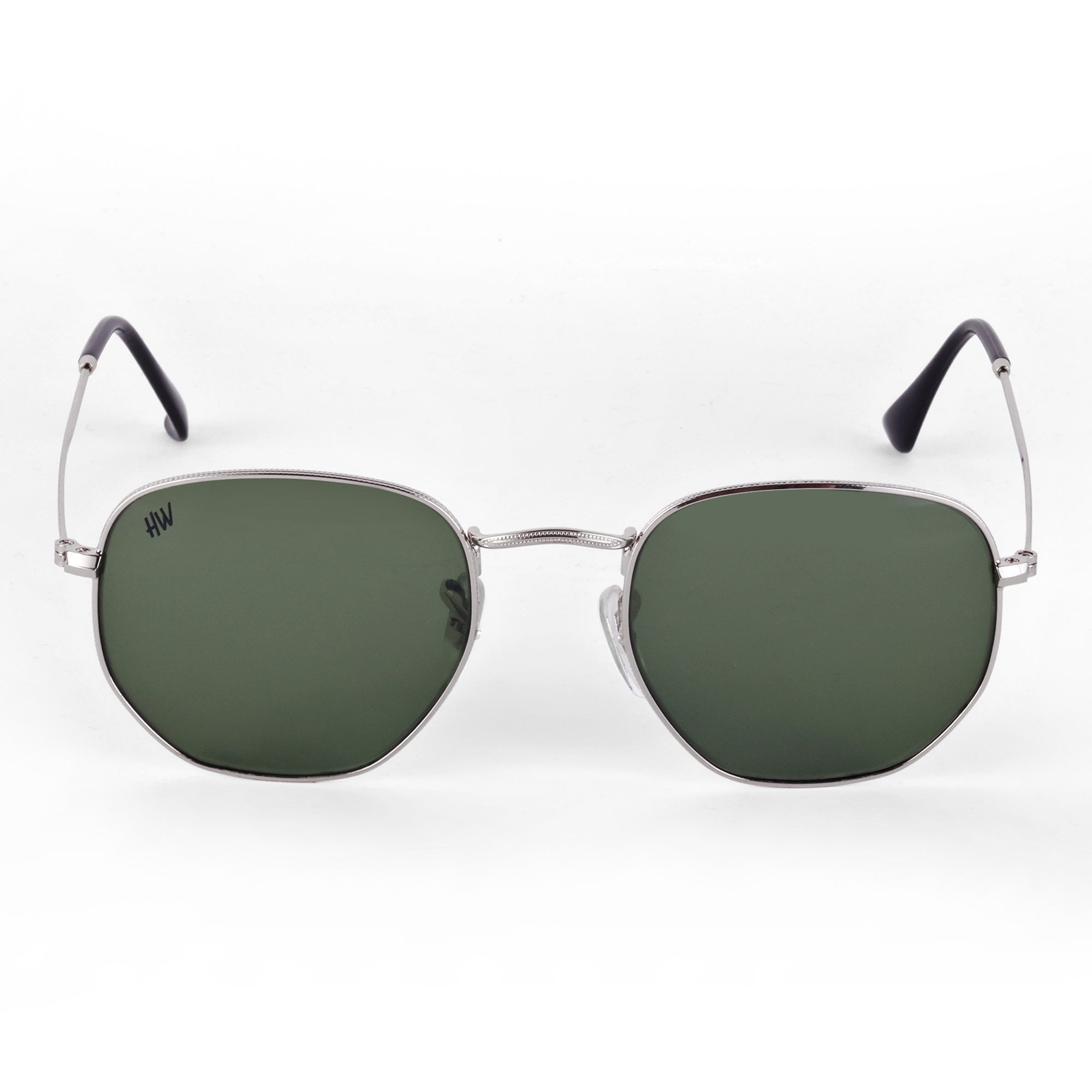 Men Hexagon UV Protected Sunglasses Grey