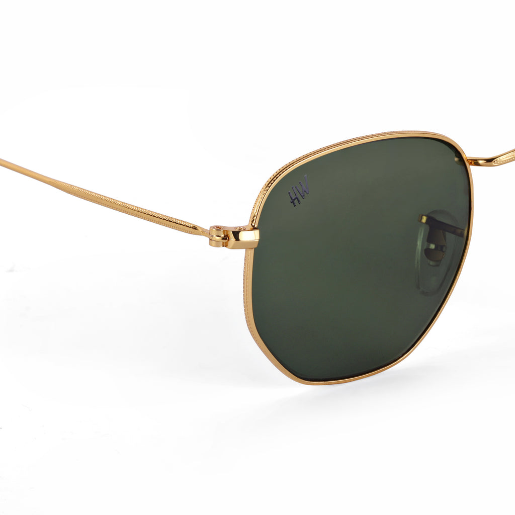Men Hexagon UV Protected Sunglasses Gery