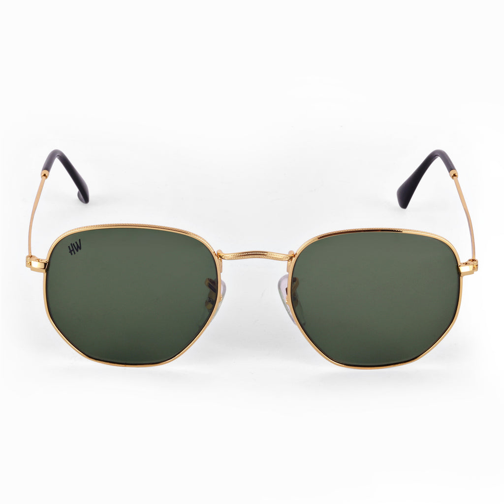 Men Hexagon UV Protected Sunglasses Gery