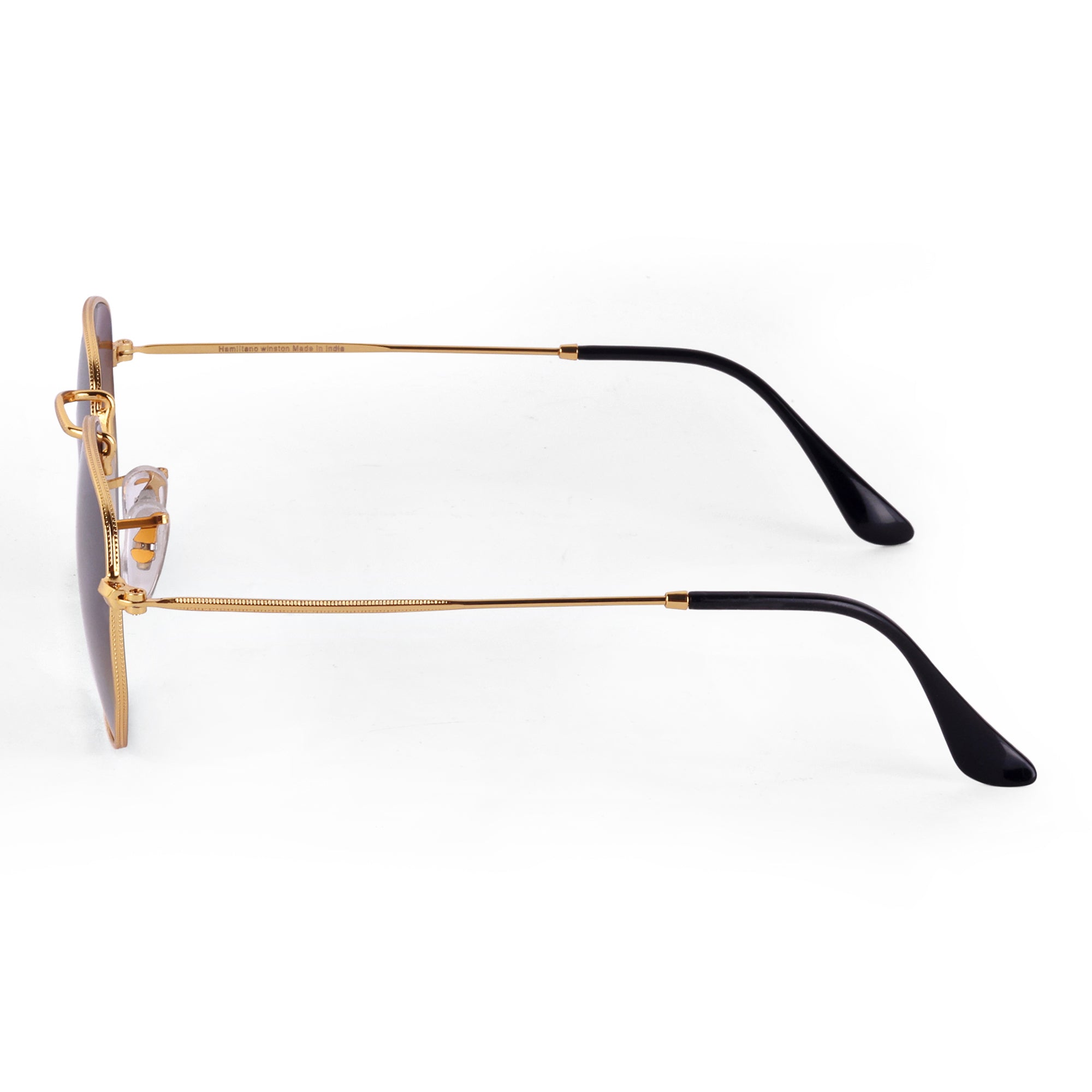 Men Hexagon UV Protected Sunglasses Brown