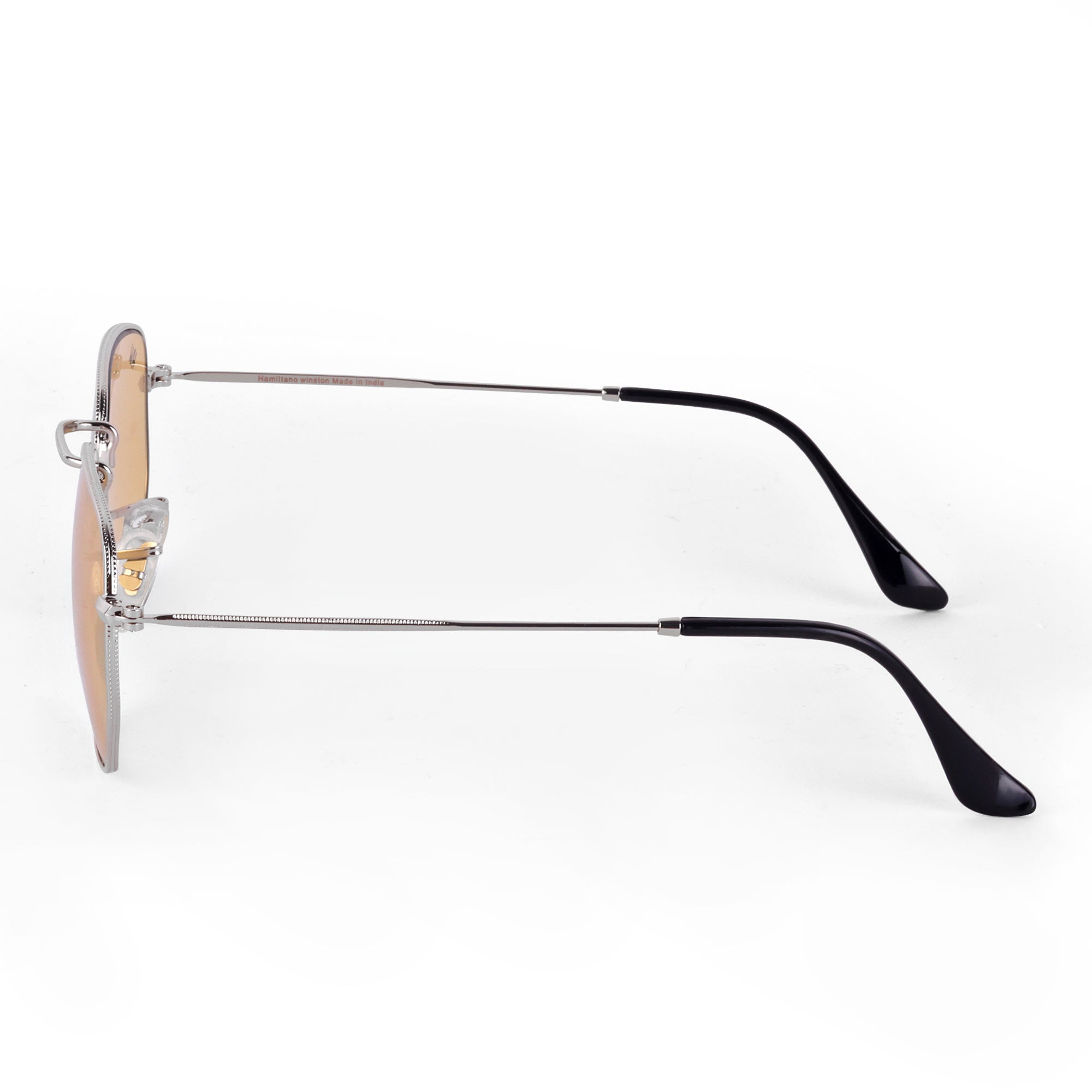 Men Hexagon UV Protected Sunglasses Light Brown