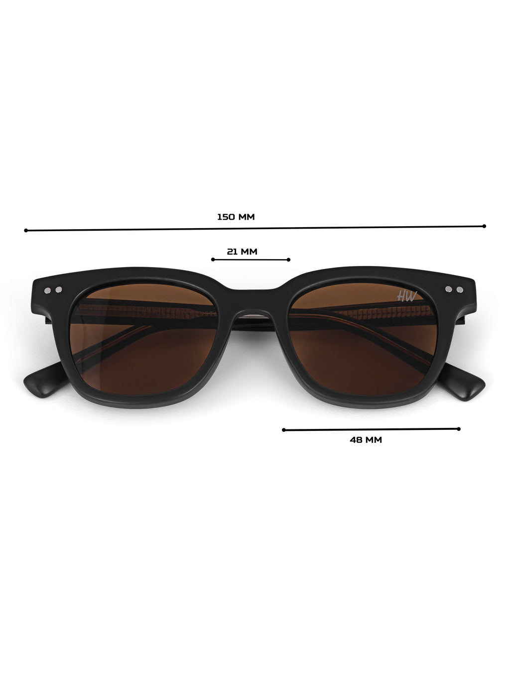 Black brown mens pento sunglasses