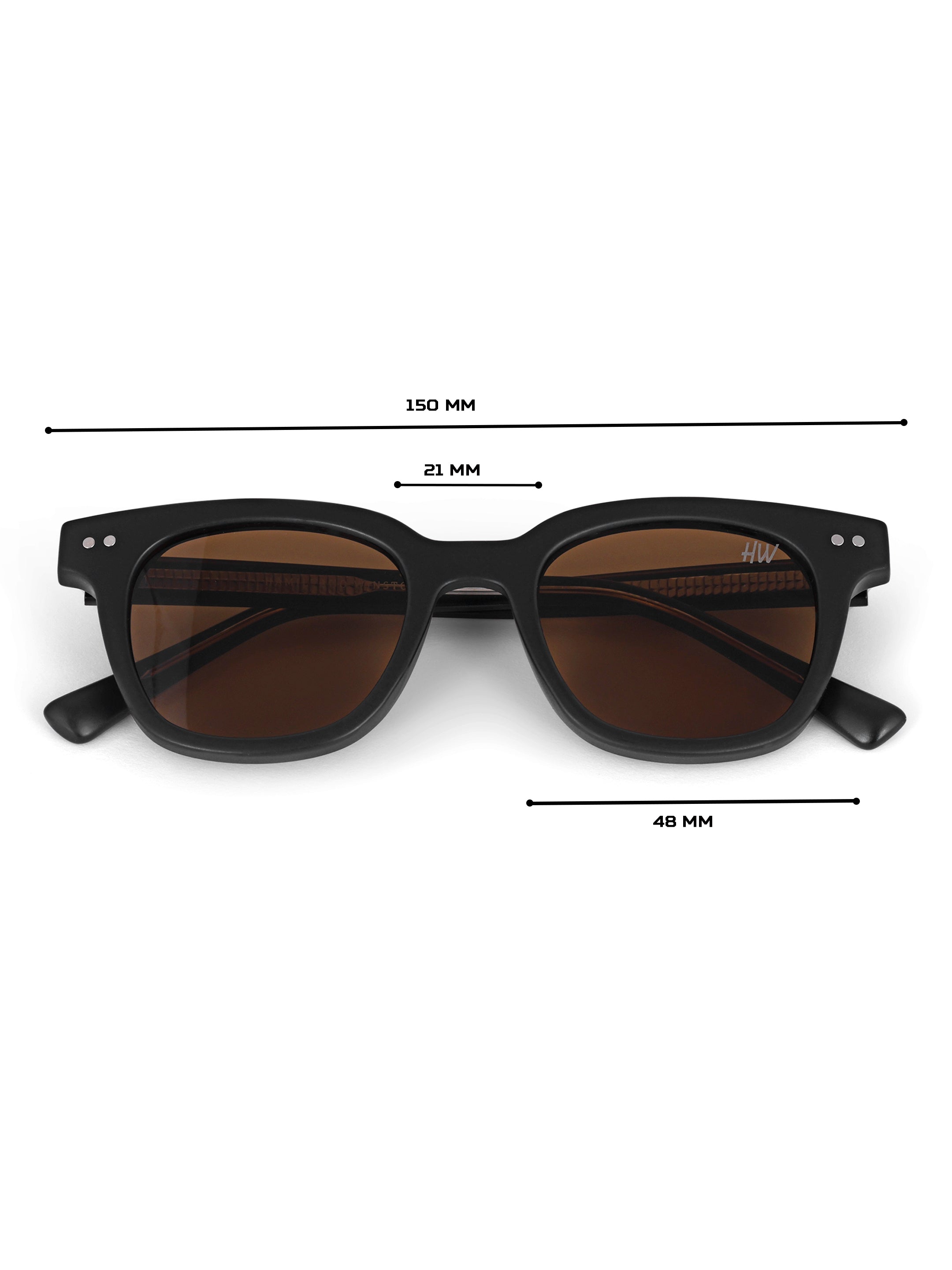 Black brown mens pento sunglasses