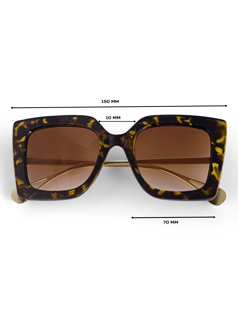 Leopard oversize womens sunglasses