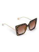 Leopard oversize womens sunglasses