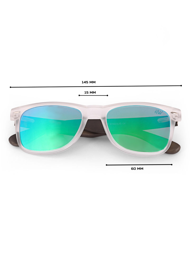 Green reflector mens sunglasses