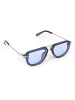 Blue metal wayfarer mens sunglasses