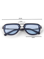 Blue metal wayfarer mens sunglasses