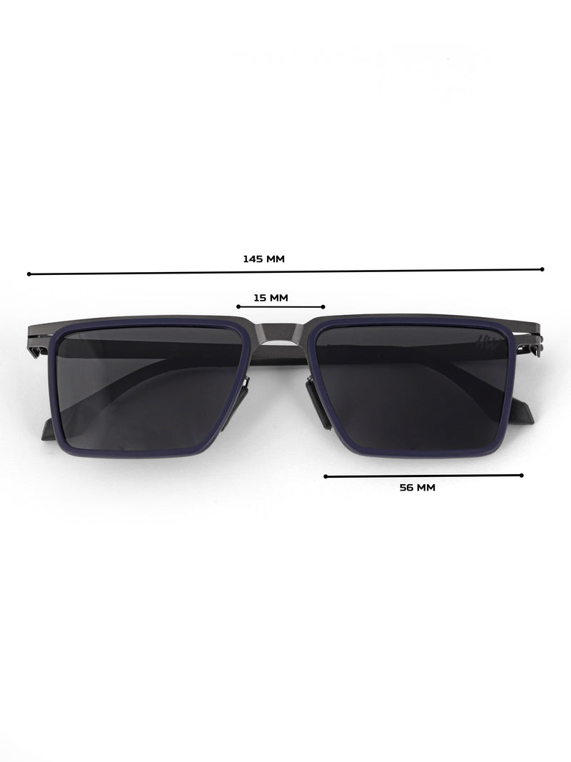 Matt blue wayfarer mens sunglasses