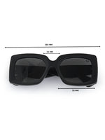 Oversize black square sunglasses
