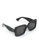 Oversize black square sunglasses