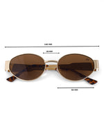 Brown womens oval sunglasses