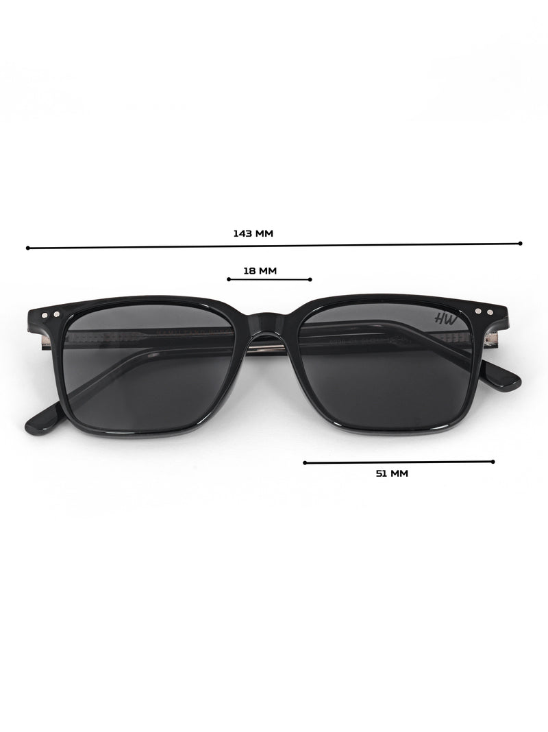 Black wayfarer mens sunglasses