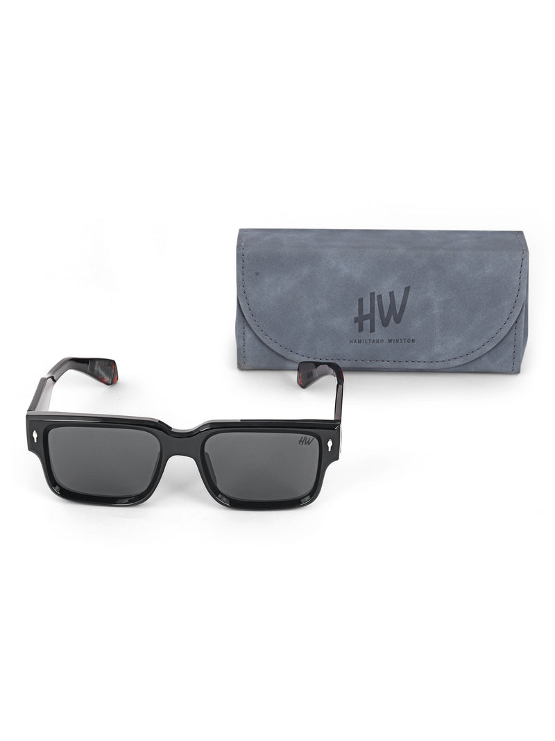 Black wayfarer mens sunglasses