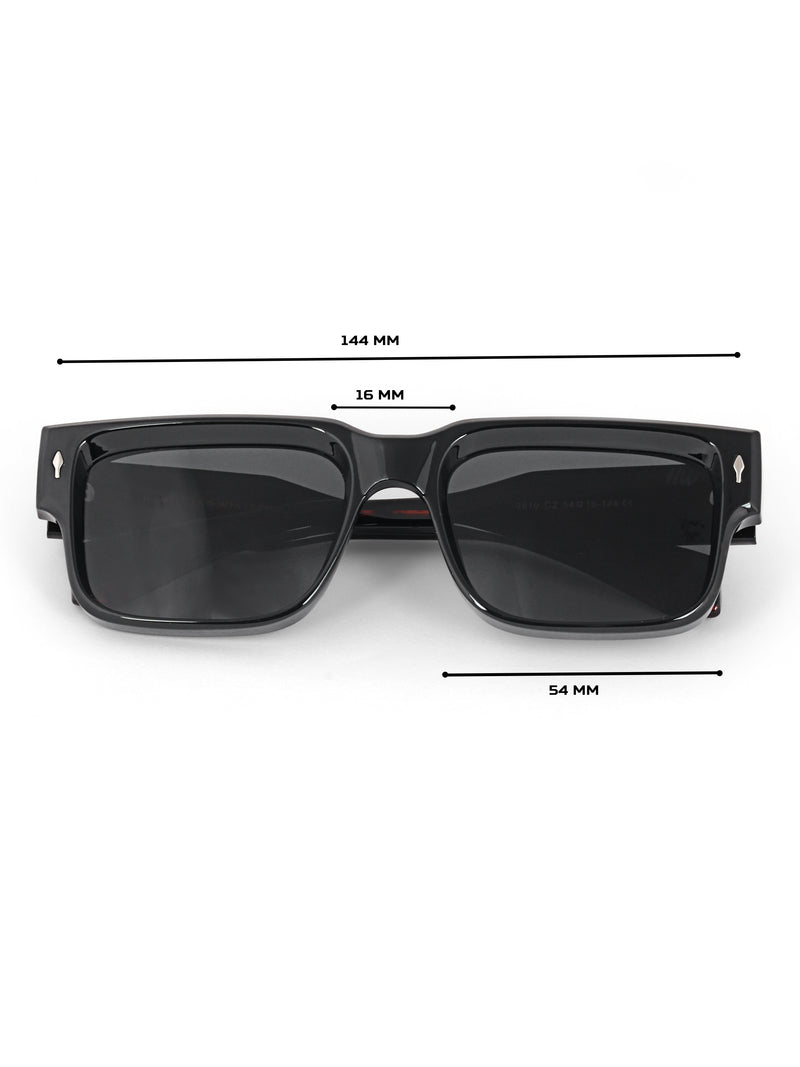 Black wayfarer mens sunglasses