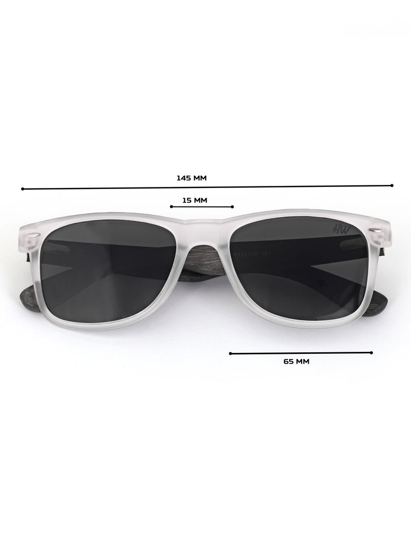 Black transparent mens sunglasses